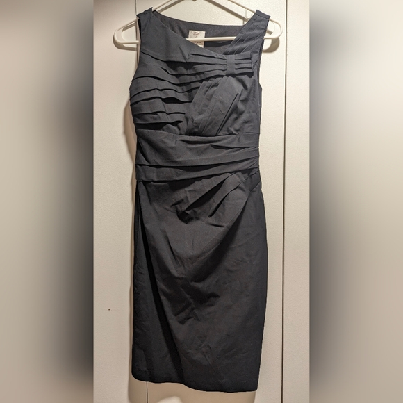 Suzi Chin for Maggy Asymmetrical Black Dress Size 0 - Picture 1 of 6